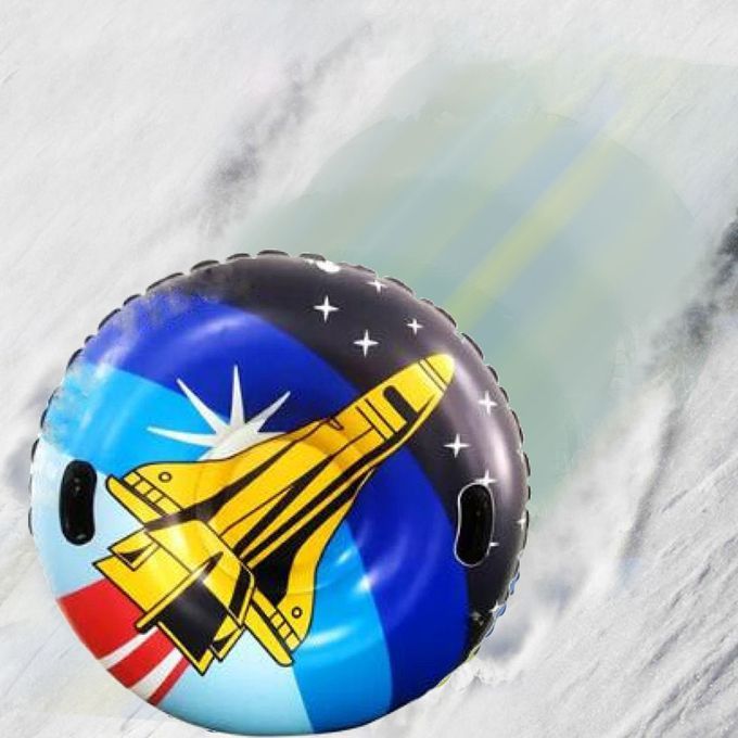 Portable Inflatable PVC Snow Tube Winter Sport 120cm Round Rocket
