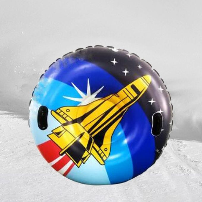 Portable Inflatable PVC Snow Tube Winter Sport 120cm Round Rocket