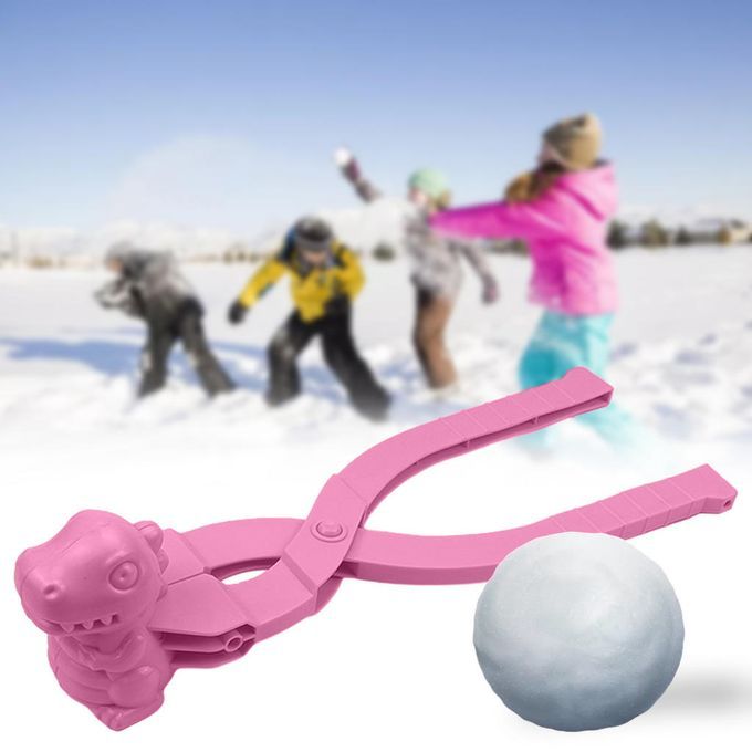 Snowball Maker Games Play Flexible Tool Thrower For Outdoor Pink