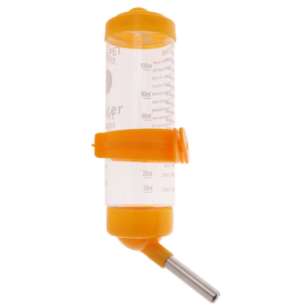 125ml Pet Drinking Water Bottle Rat Hamster Rabbit Dispenser Yellow