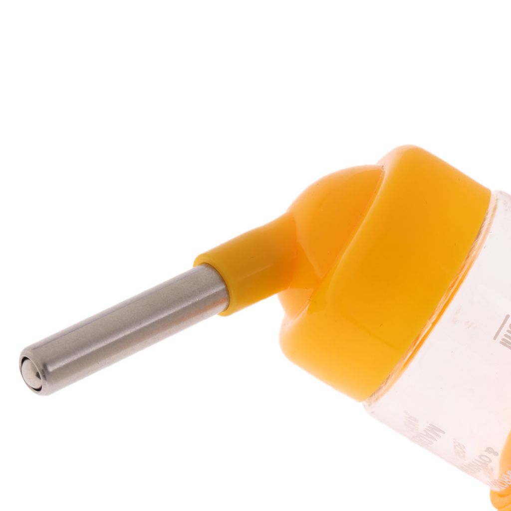 125ml Pet Drinking Water Bottle Rat Hamster Rabbit Dispenser Yellow