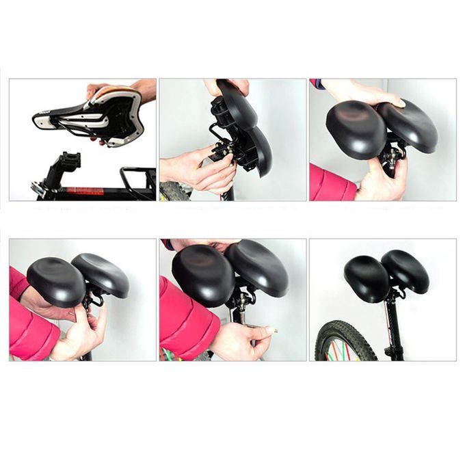 Dual Pad Bicycle Saddle Seat Waterprof Breathable Bike Cushion Cover