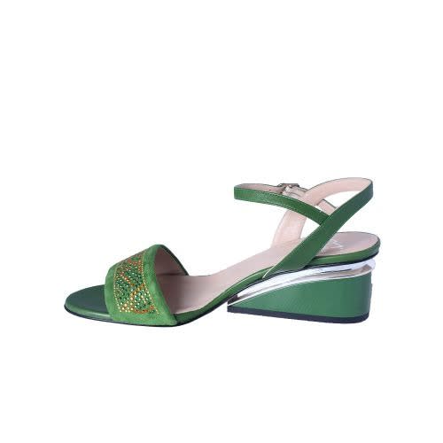 Green Wedge Sandal And Bag
