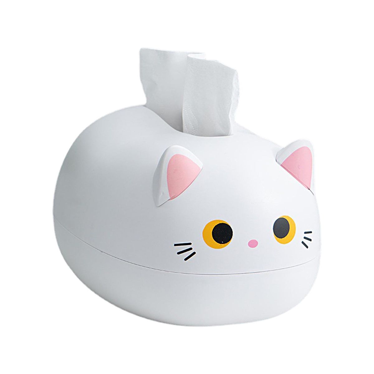 Napkin Box Cartoon Cat Napkin Organizer Box White