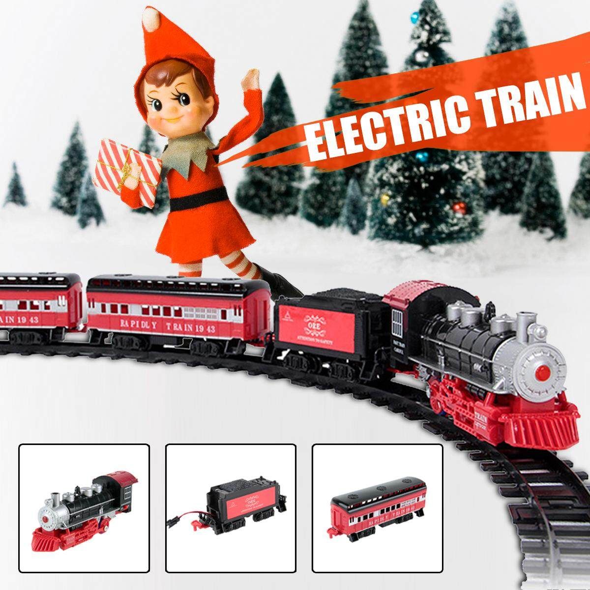 Passenger Warehouse Classic Electric Train Emulation Passenger Carriage Kids Railway Track Toy Christmas Gift