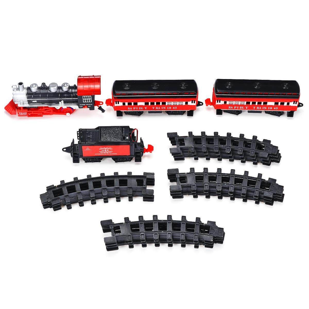Passenger Warehouse Classic Electric Train Emulation Passenger Carriage Kids Railway Track Toy Christmas Gift