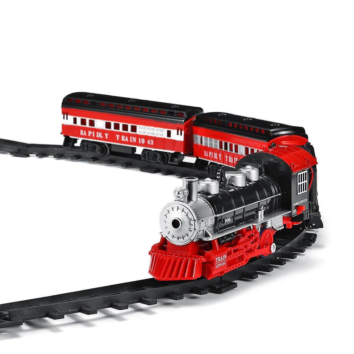 Passenger Warehouse Classic Electric Train Emulation Passenger Carriage Kids Railway Track Toy Christmas Gift