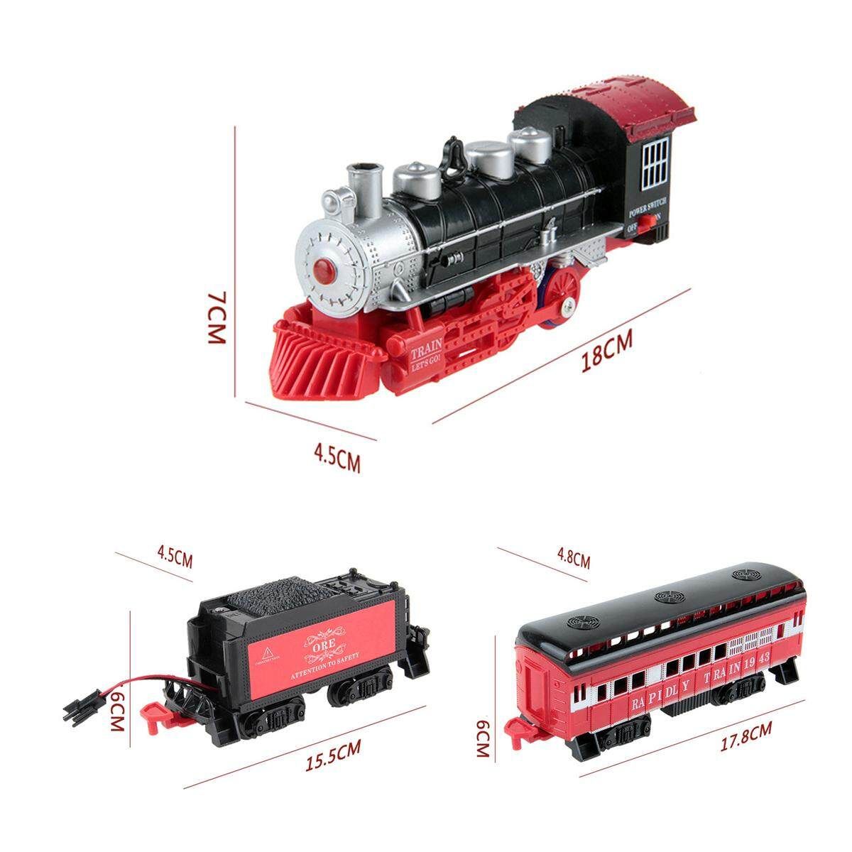 Passenger Warehouse Classic Electric Train Emulation Passenger Carriage Kids Railway Track Toy Christmas Gift