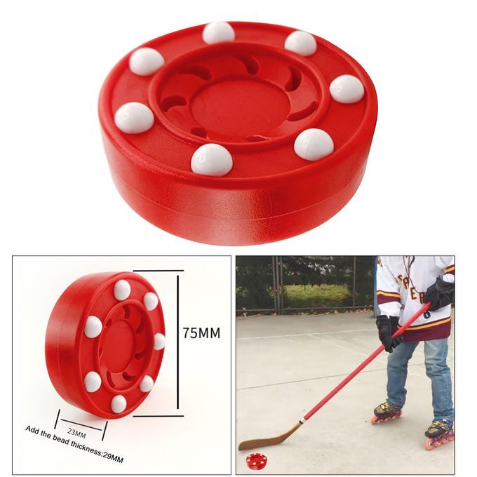 Durable Roller Hockey Puck Pucks Training High Performance Slider Red