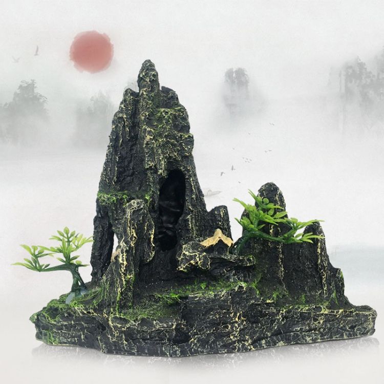 Resin Aquarium Decorative Ornament, Style: Xiaoyao Mountain