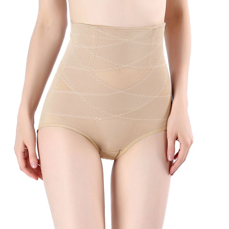 High Waist Without Trace Cross Postpartum Flat Belly Pants Hip  Pants Women Slim Waist Body Shaping Tight Underwear