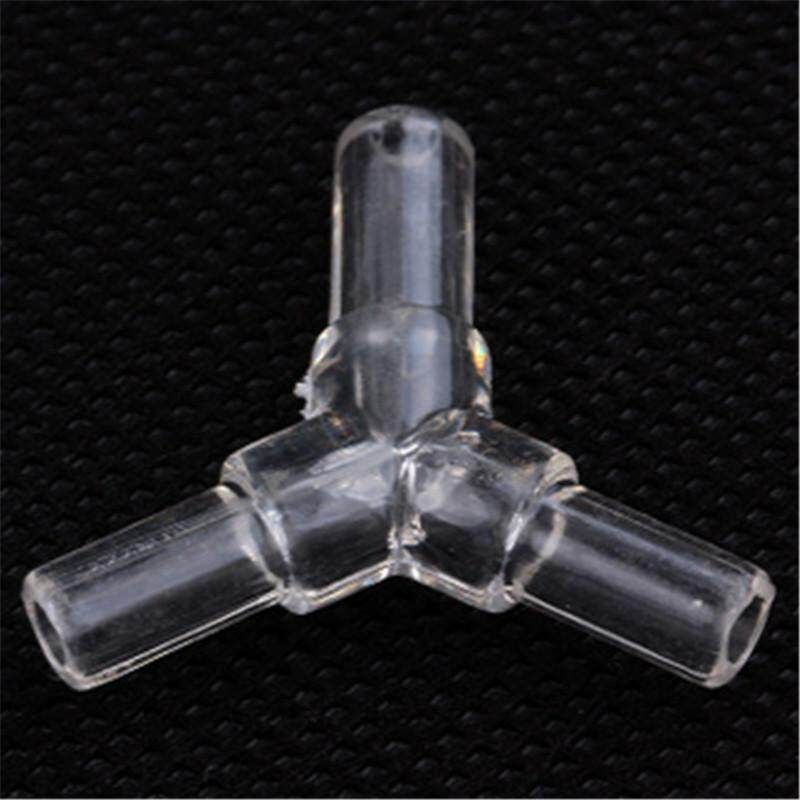 10PCS Water Aquarium Fish Tank Oxygen Air Pump High Quality Crystal Square Elbow Tee Pass Pipe Connecting Turn Joint Three Links