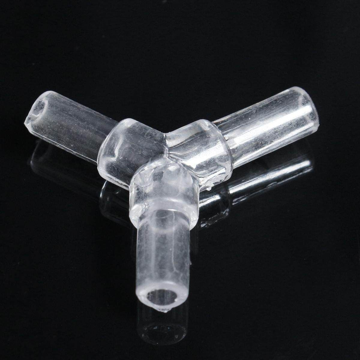 10PCS Water Aquarium Fish Tank Oxygen Air Pump High Quality Crystal Square Elbow Tee Pass Pipe Connecting Turn Joint Three Links