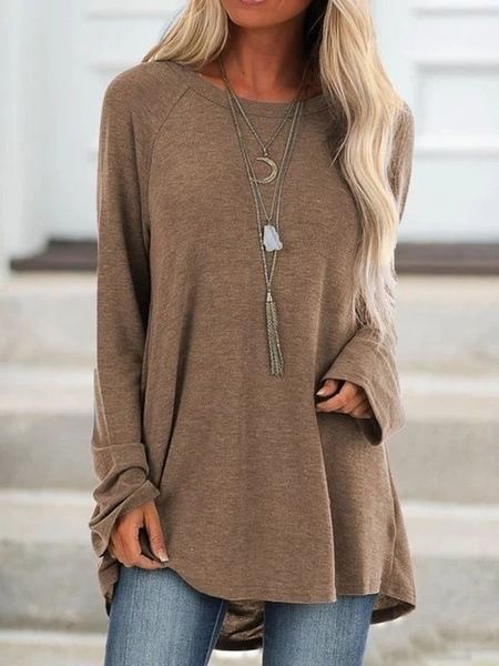 OHF18wish Autumn 2019 Hot Selling Solid Color Casual Large