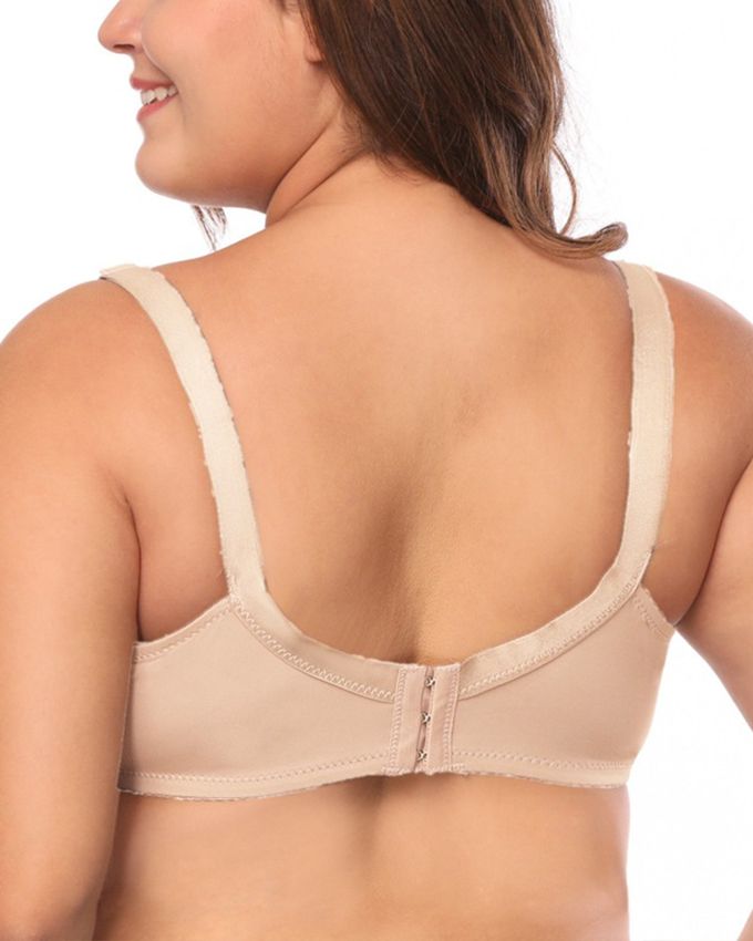 Plus Size Women's Underwire No Padded Minimizers Everyday Bra Comfortable