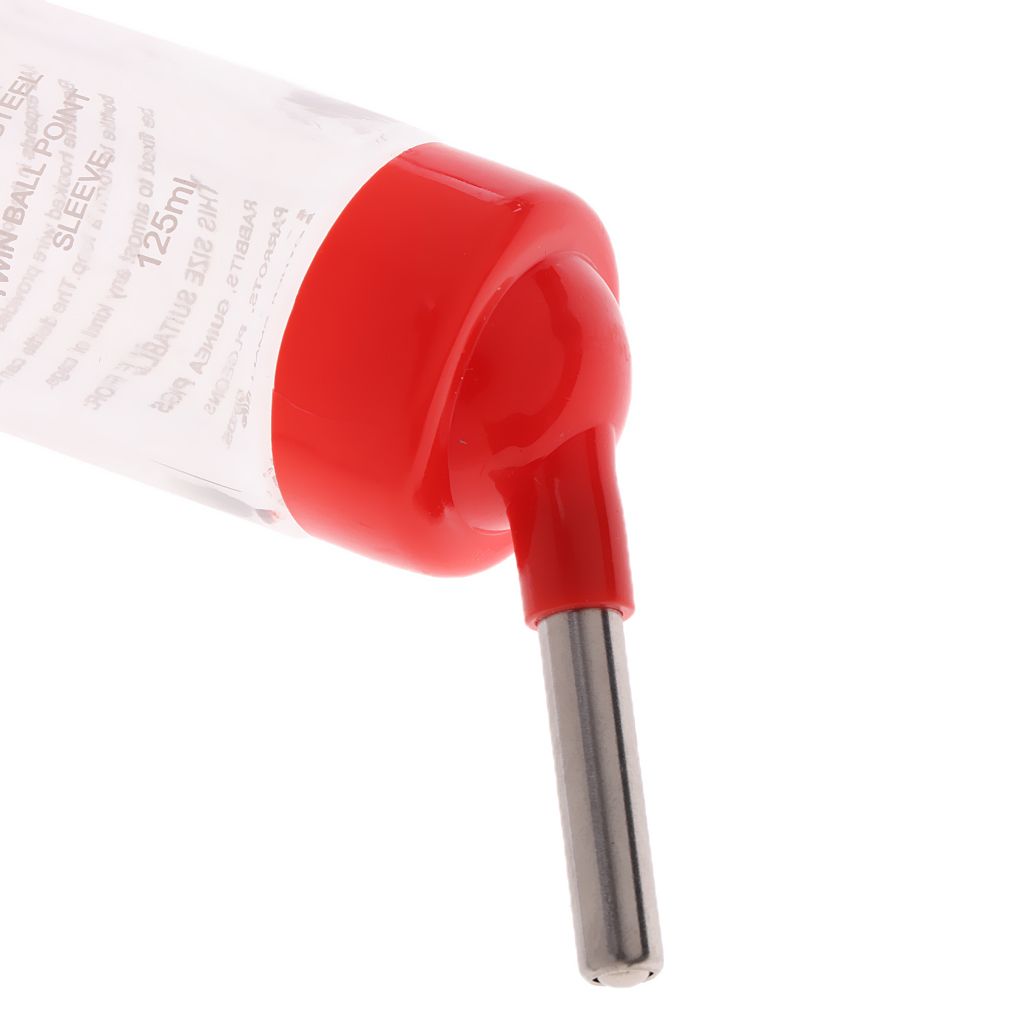 125ml Pet Drinking Water Bottle Rat Hamster Rabbit Dispenser Red Red