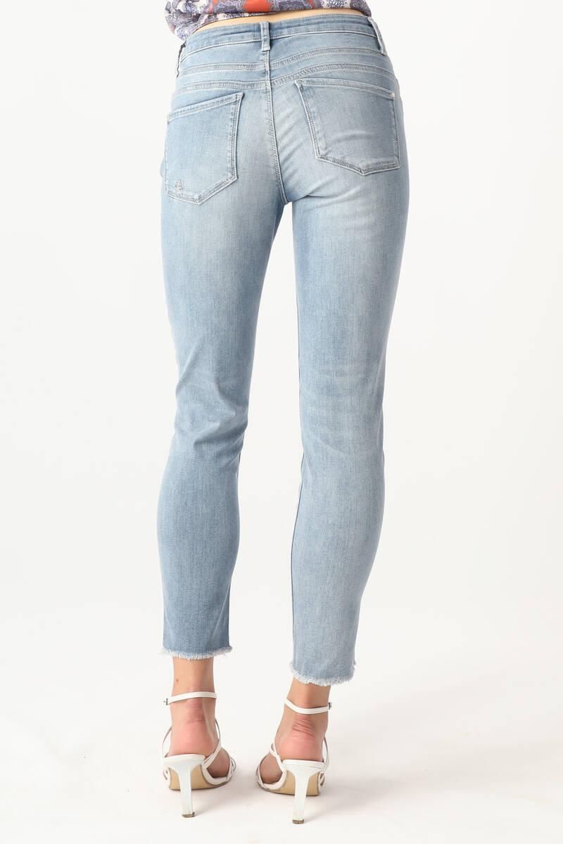 Women's Cut Out Skinny Jeans Blue