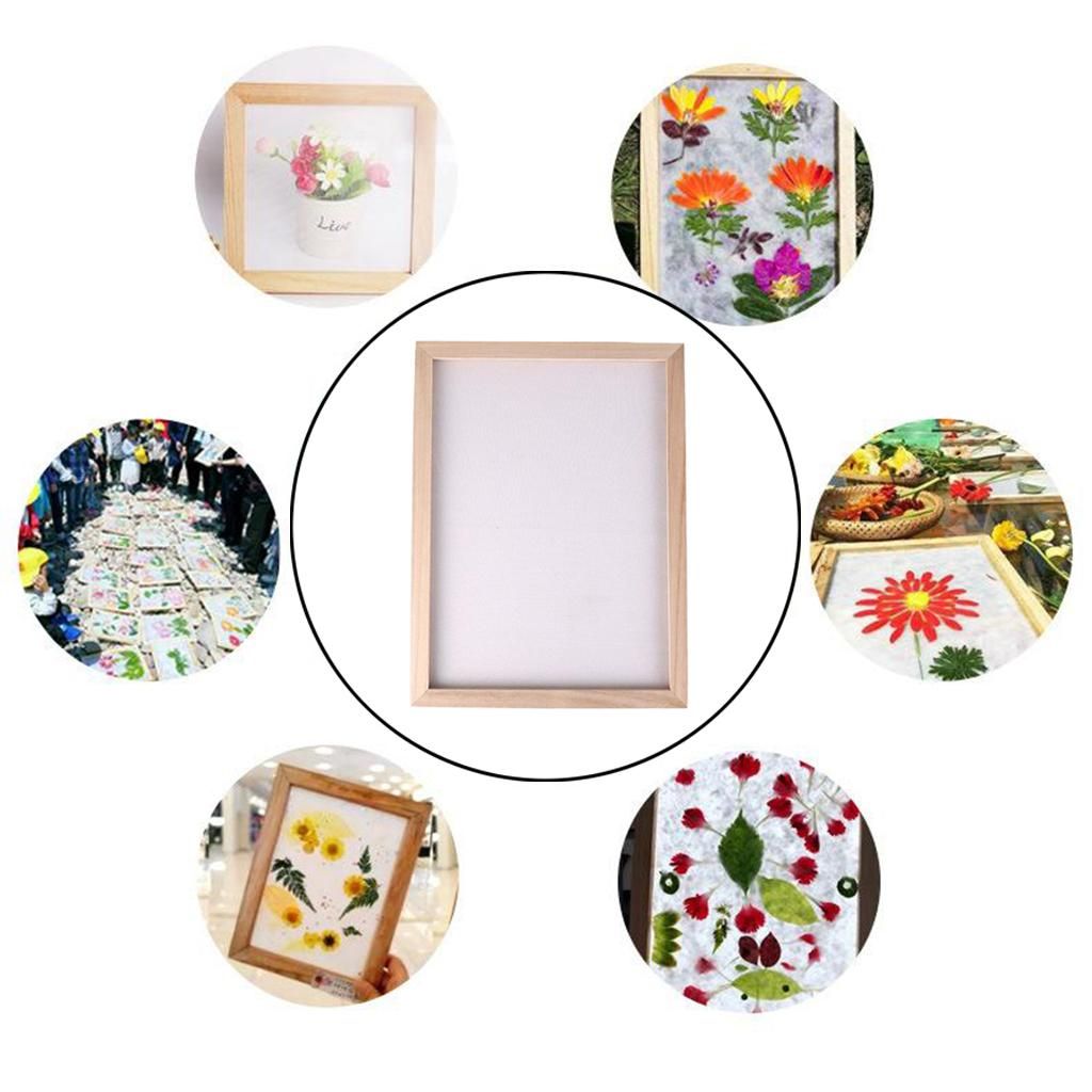 3Pieces Paper Making Frame Screen Wood Paper