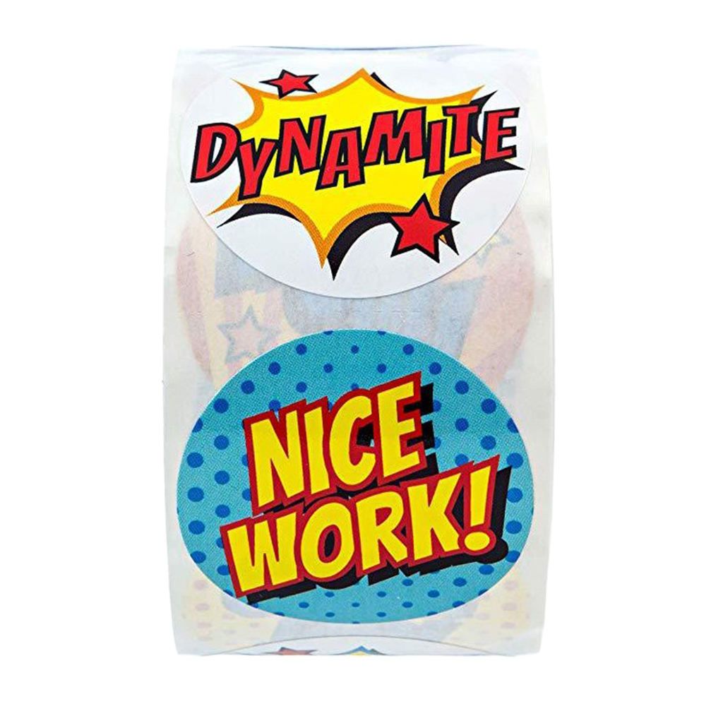 500pcs Round 25mm Reward Stickers For Kids - /School
