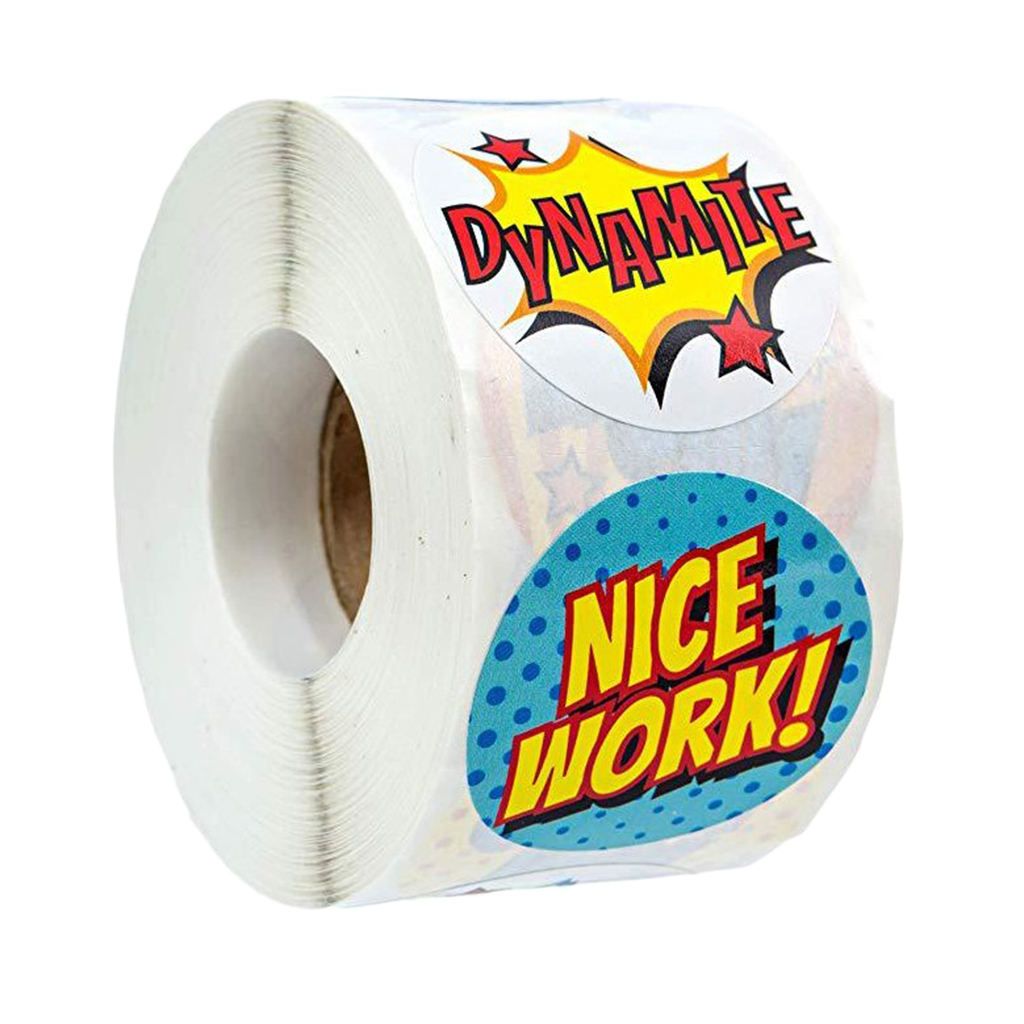 500pcs Round 25mm Reward Stickers For Kids - /School
