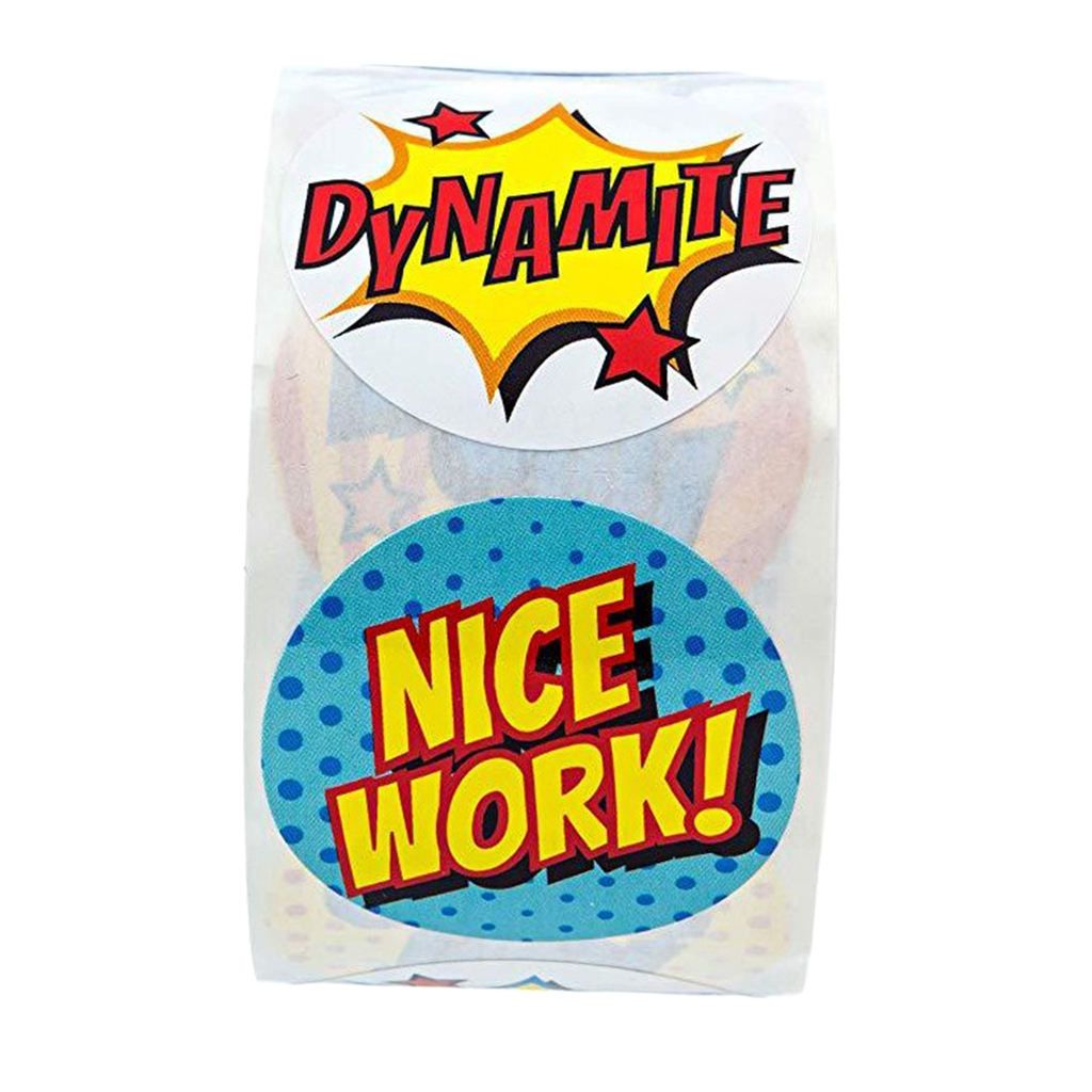 500pcs Round 25mm Reward Stickers For Kids - /School