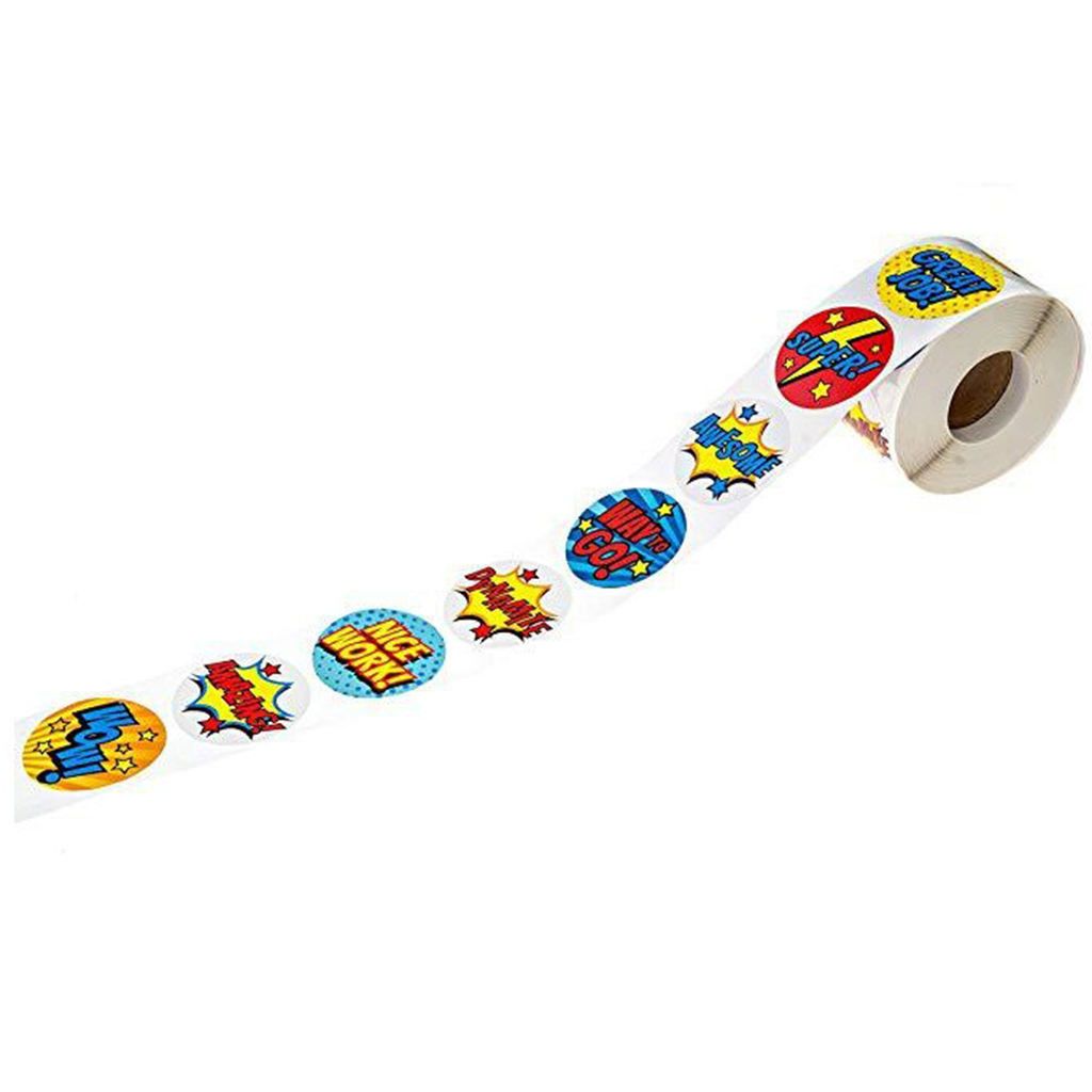 500pcs Round 25mm Reward Stickers For Kids - /School