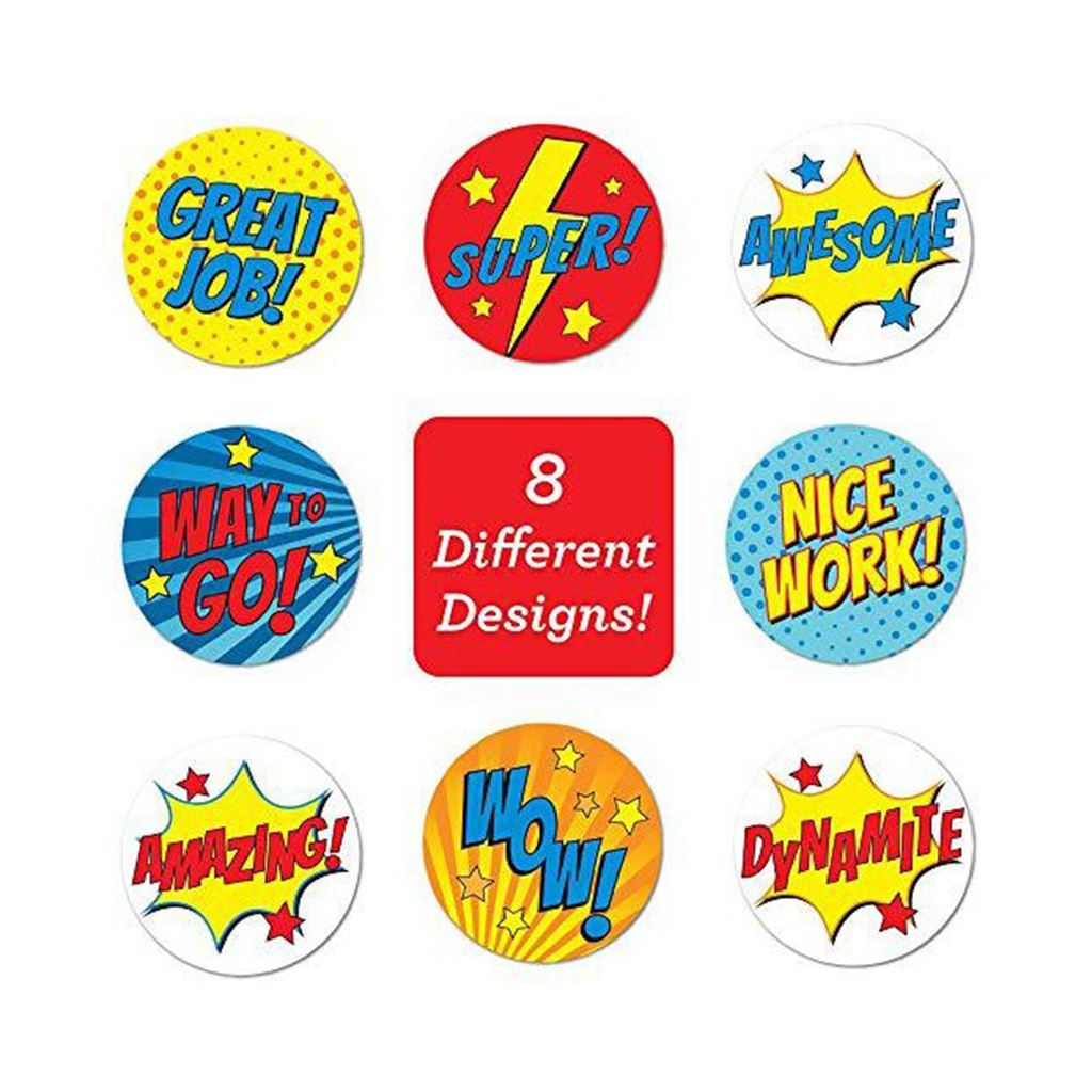 500pcs Round 25mm Reward Stickers For Kids - /School