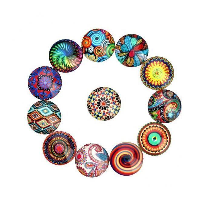 5x 20 Pieces Of Glass Flatback Scrapbooking Dome Cabochons For Hanerk