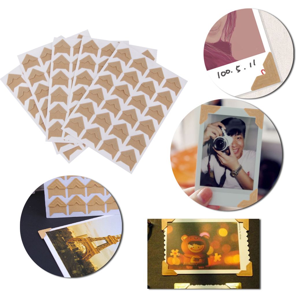 120pcs Brown Photo Album Self-adhesive DIY Handcraft