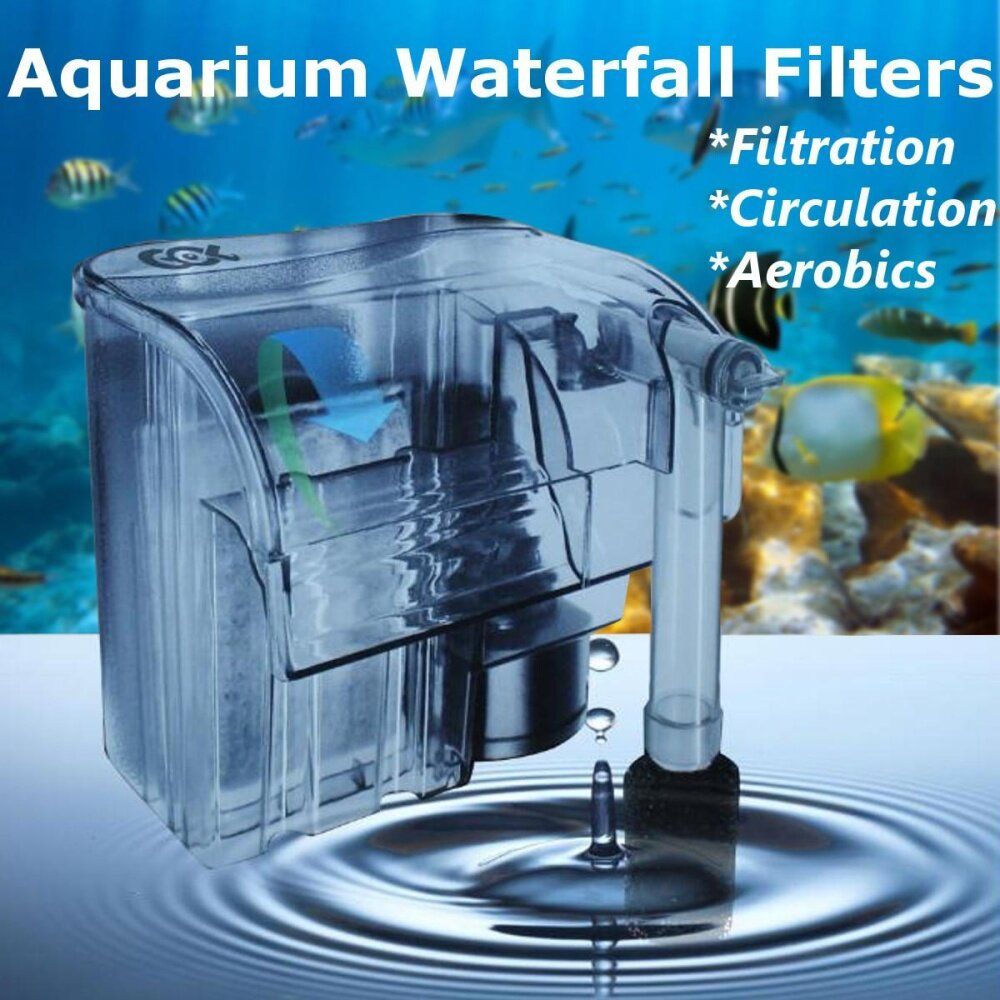 Aquarium Fish Tank Filter Hang On External Waterfall Fliter Self Priming Filter L L / 4.5w With Water Free Function
