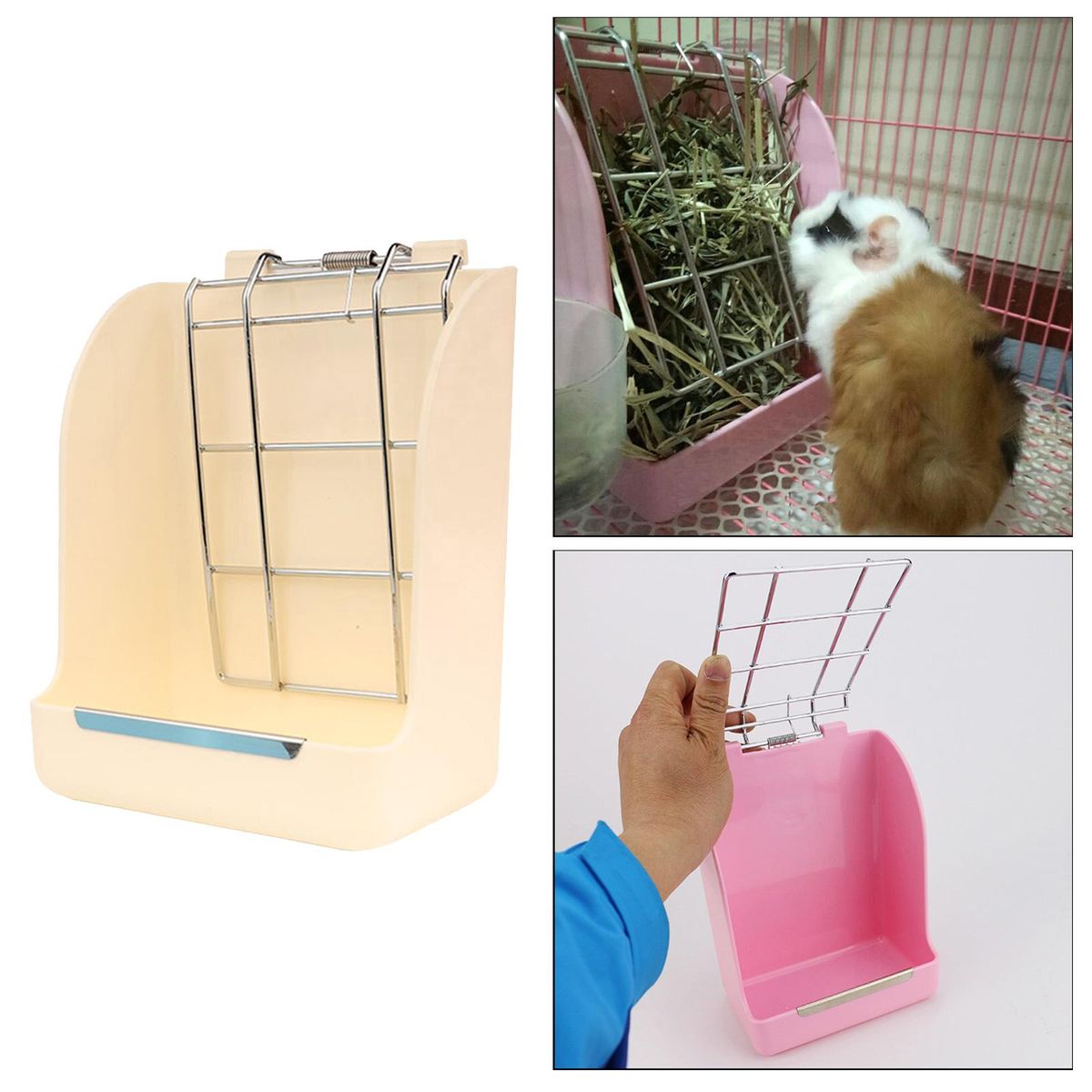 Hanging , Food Bowl, Hay Holder, Food Dispenser, White