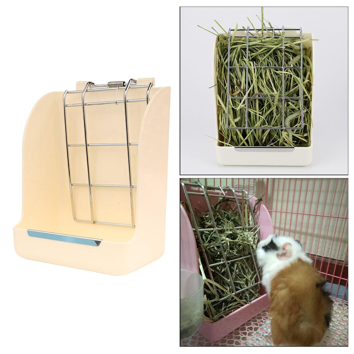 Hanging , Food Bowl, Hay Holder, Food Dispenser, White
