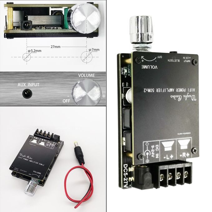 2x50W Stereo Amplifier Board Module Dual Channel Amplify For Sound