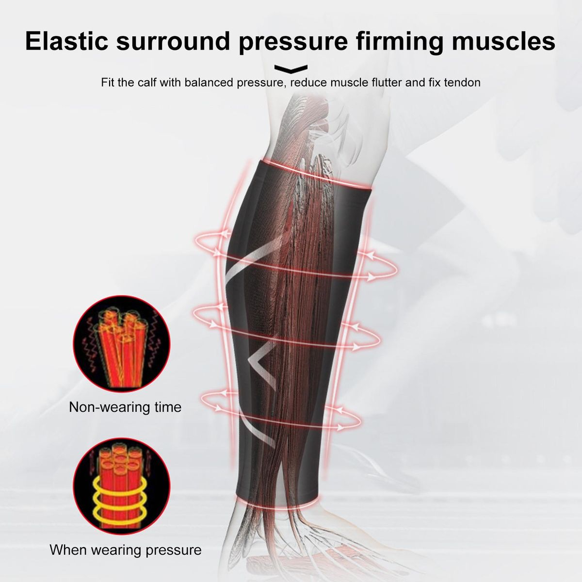 Sports Calf Sock Sports Leg Protective Gear Black