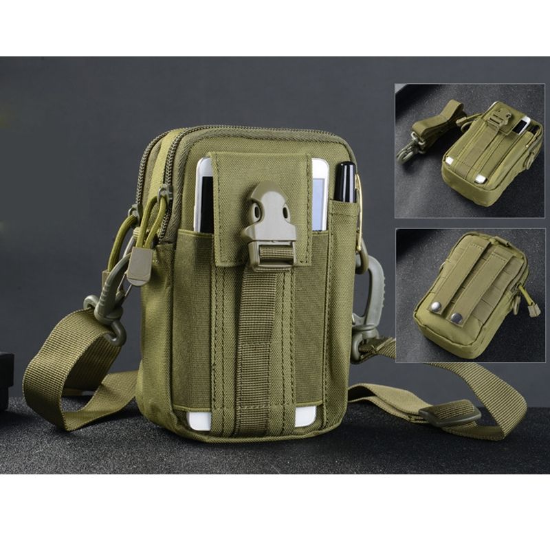 Men Tactical Molle Pouch Belt Waist Bag Military Waist Pack Running Bag Travel Camping Packs Phone Bag - Type7