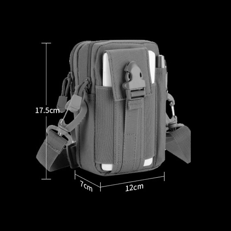 Men Tactical Molle Pouch Belt Waist Bag Military Waist Pack Running Bag Travel Camping Packs Phone Bag - Type7