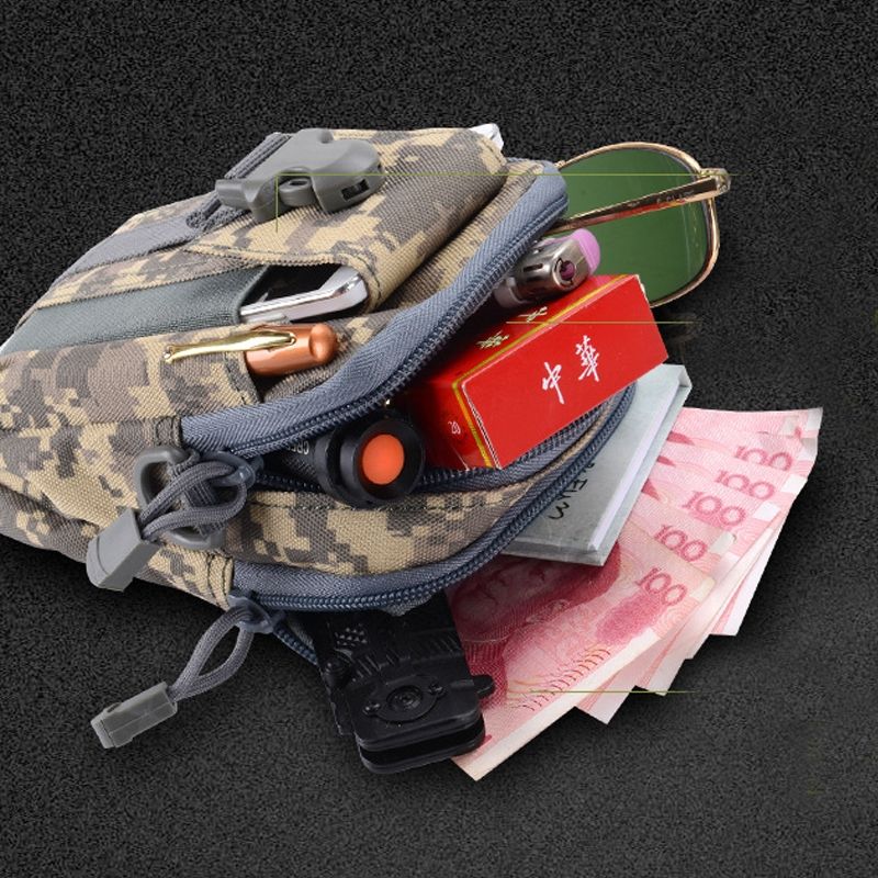 Men Tactical Molle Pouch Belt Waist Bag Military Waist Pack Running Bag Travel Camping Packs Phone Bag - Type7