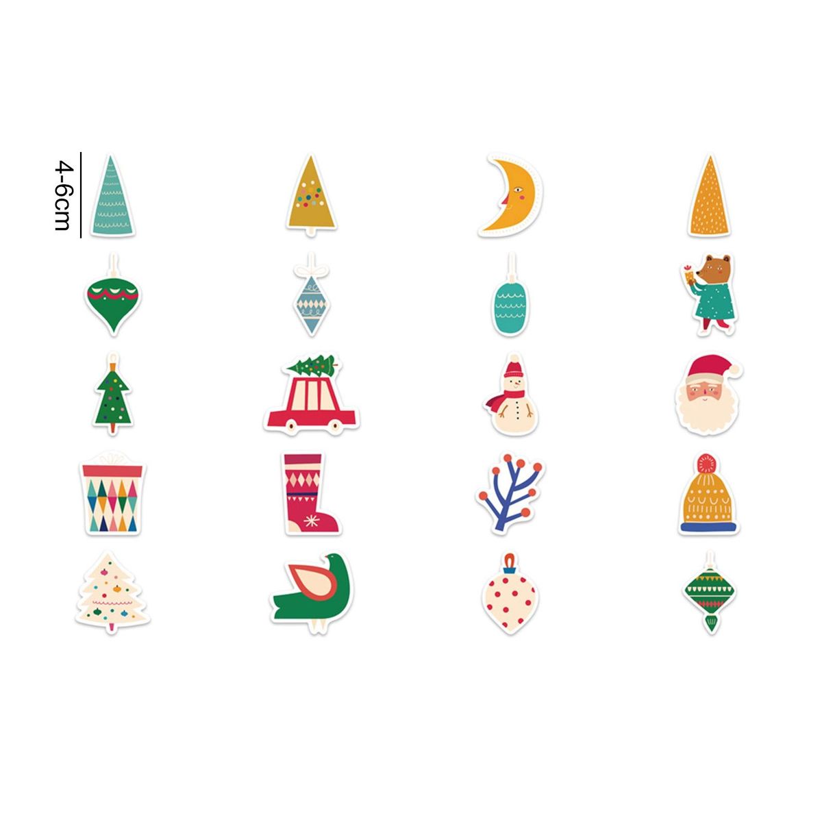 5064Pcs Laptop Stickers Christmas Decals Suitcase Skateboard Laptop Stickers Orange