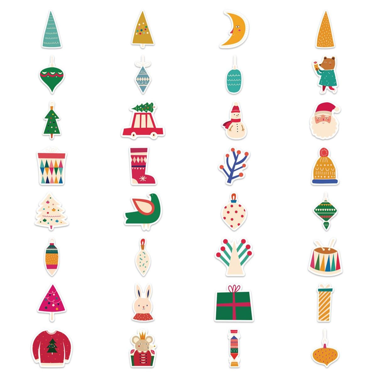 5064Pcs Laptop Stickers Christmas Decals Suitcase Skateboard Laptop Stickers Orange