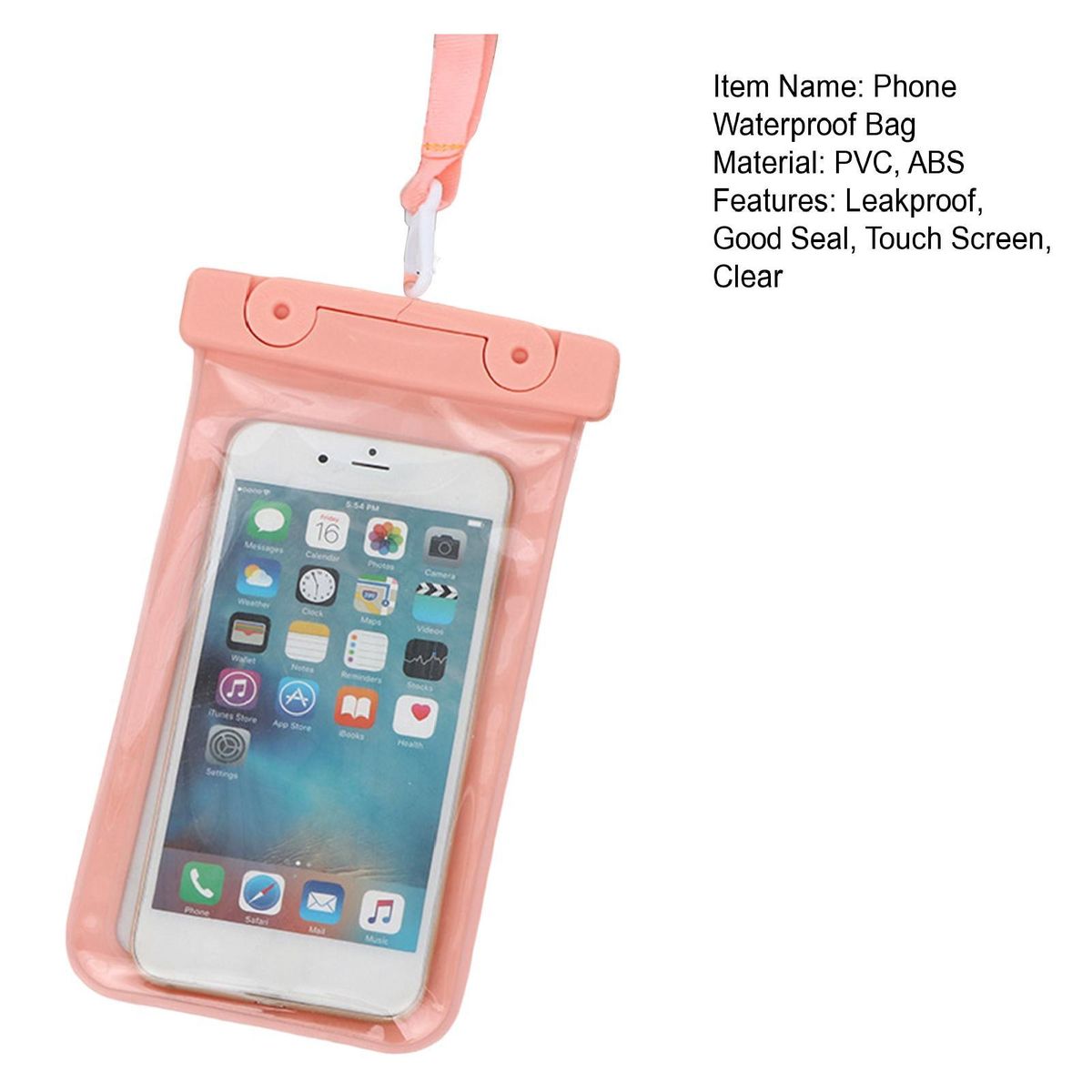 Phone Waterproof Case Water Resistant Phone Waterproof Bag Orange