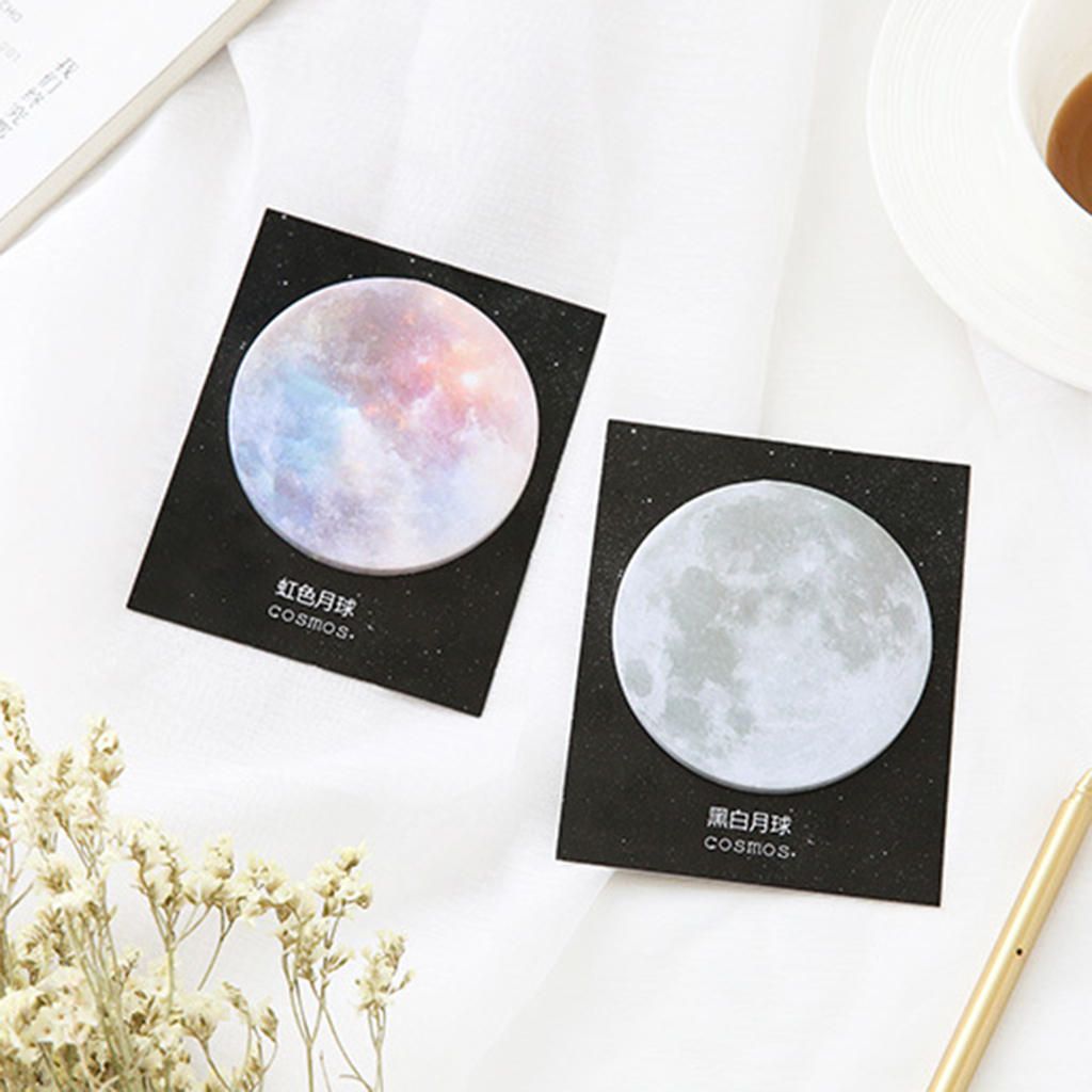 30 Pieces Planet Sticky Note Round List Memo Notes Earth