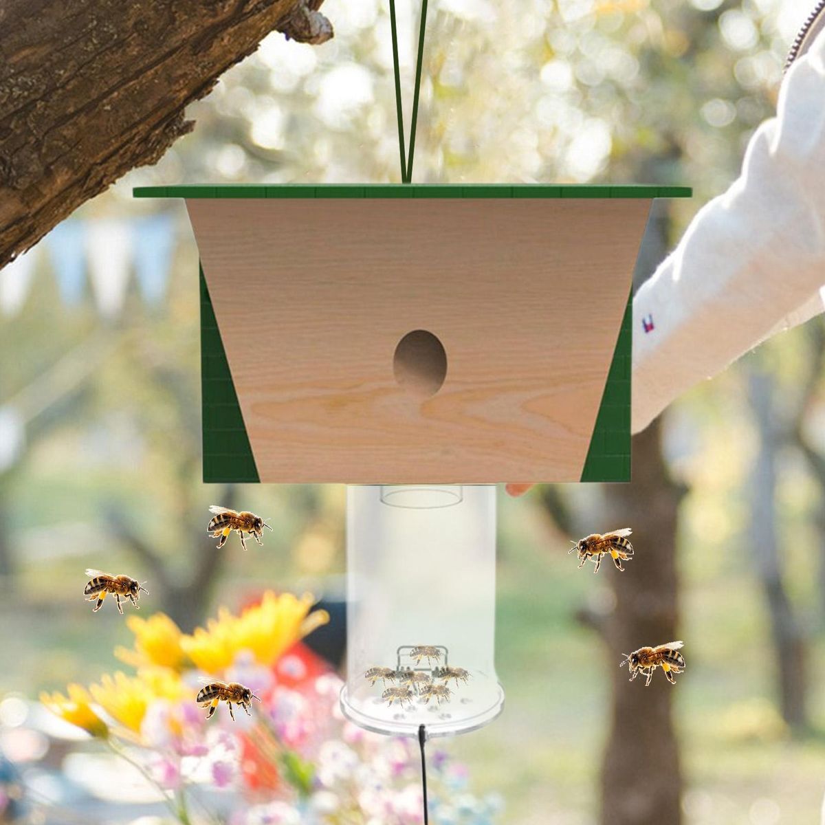 Insect Trap Patio Hanging Wasp Trap Green