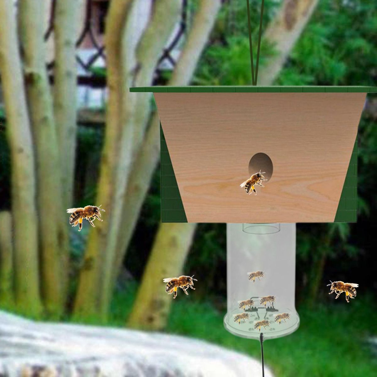 Insect Trap Patio Hanging Wasp Trap Green