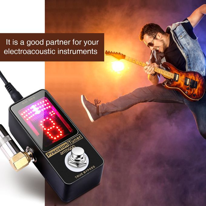 Ammoon Precision Chromatic Tuner Pedal Large LED Display