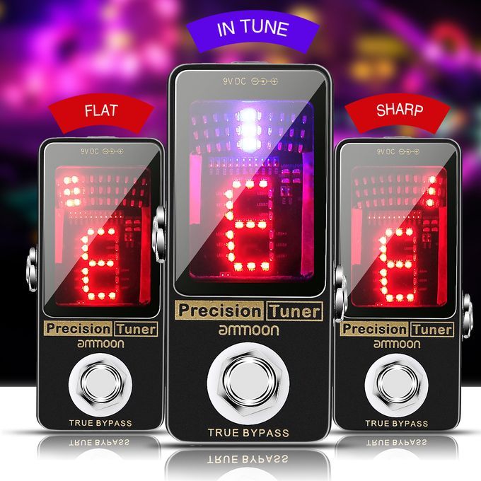 Ammoon Precision Chromatic Tuner Pedal Large LED Display