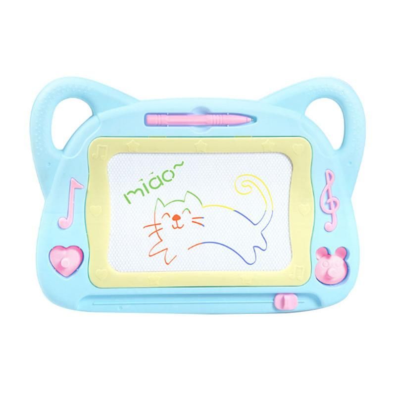 Children's Magnetic Drawing Board, Color Graffiti Board, Rewritable Sketch Pad, with Seal, Magnetic Pen, Children's Toddler Boy and Girl Toys, Writing and Painting,Blue