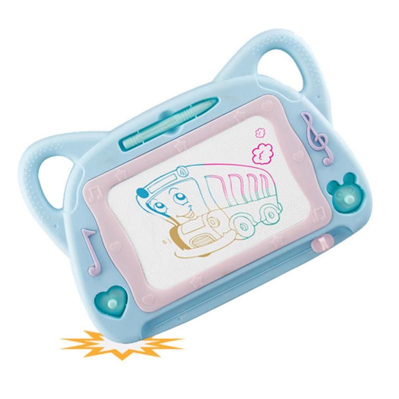 Children's Magnetic Drawing Board, Color Graffiti Board, Rewritable Sketch Pad, with Seal, Magnetic Pen, Children's Toddler Boy and Girl Toys, Writing and Painting,Blue