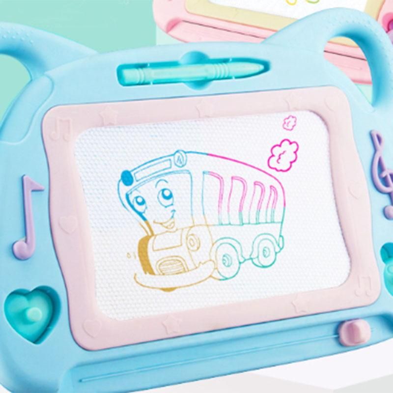 Children's Magnetic Drawing Board, Color Graffiti Board, Rewritable Sketch Pad, with Seal, Magnetic Pen, Children's Toddler Boy and Girl Toys, Writing and Painting,Blue