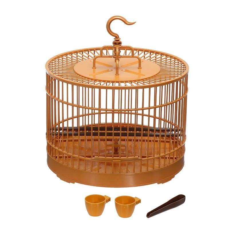 Bird Cage Plastic Pigeon Parrot Canary Pet Hanging Feed Square Travel Carrier
