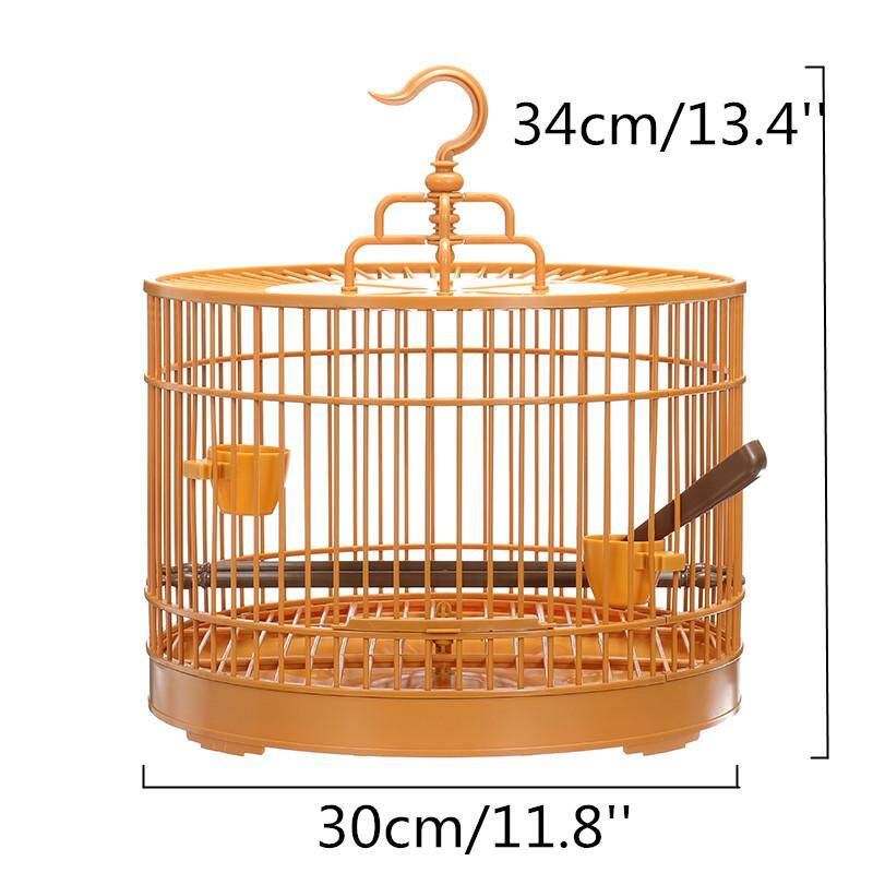 Bird Cage Plastic Pigeon Parrot Canary Pet Hanging Feed Square Travel Carrier